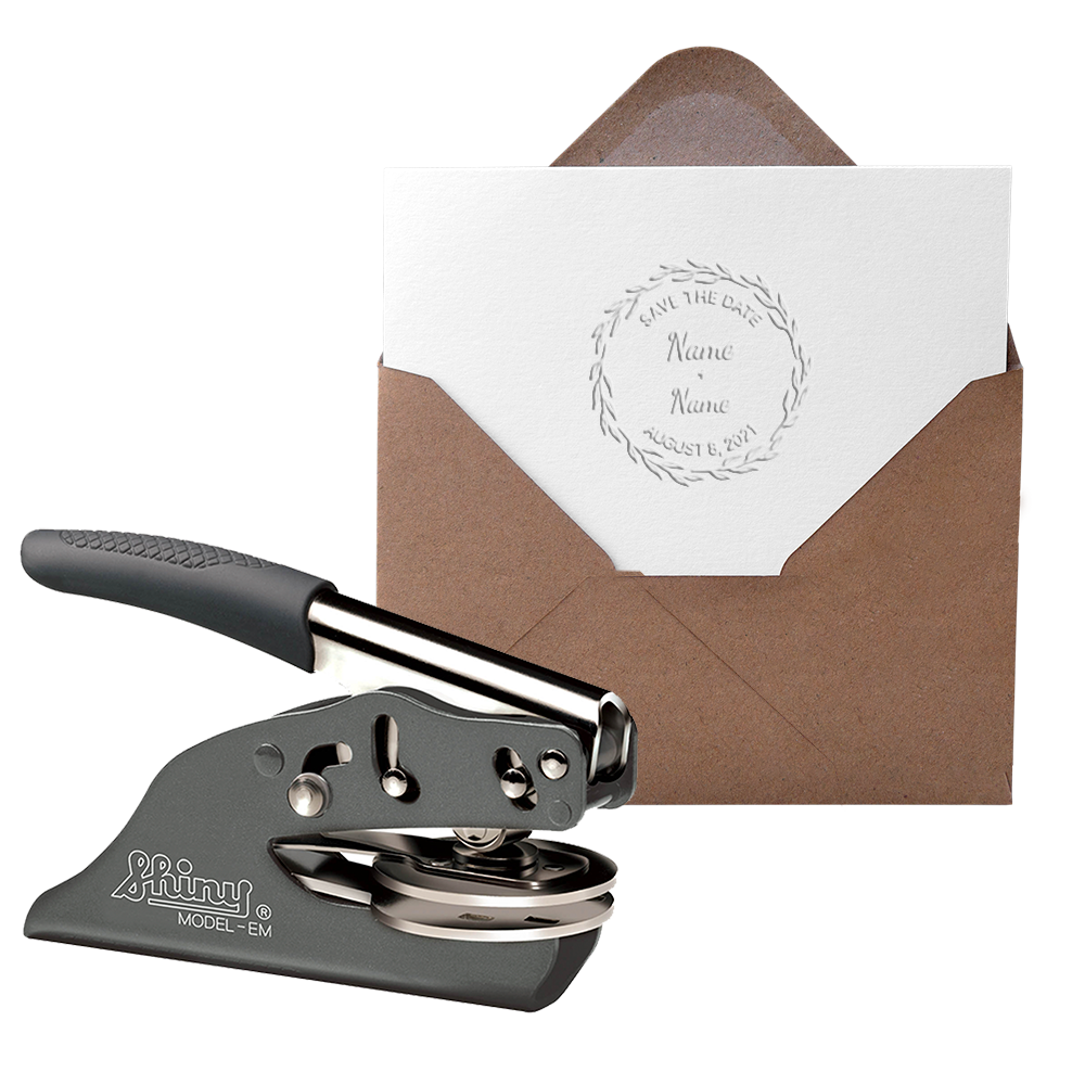 15/8" Round Wedding Embosser Design 13 Made Daily Online!